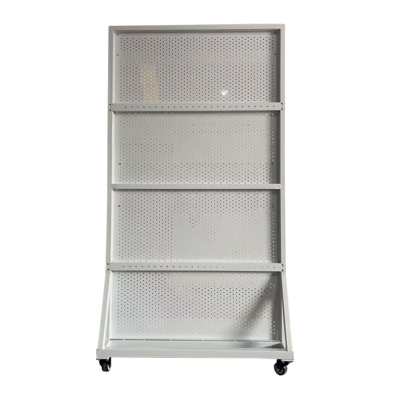 Workshop Tools Display - ชั้นวางสินค้าโลหะแบบเคลื่อนย้ายได้สำหรับโรงงาน ทำจากสแตนเลส