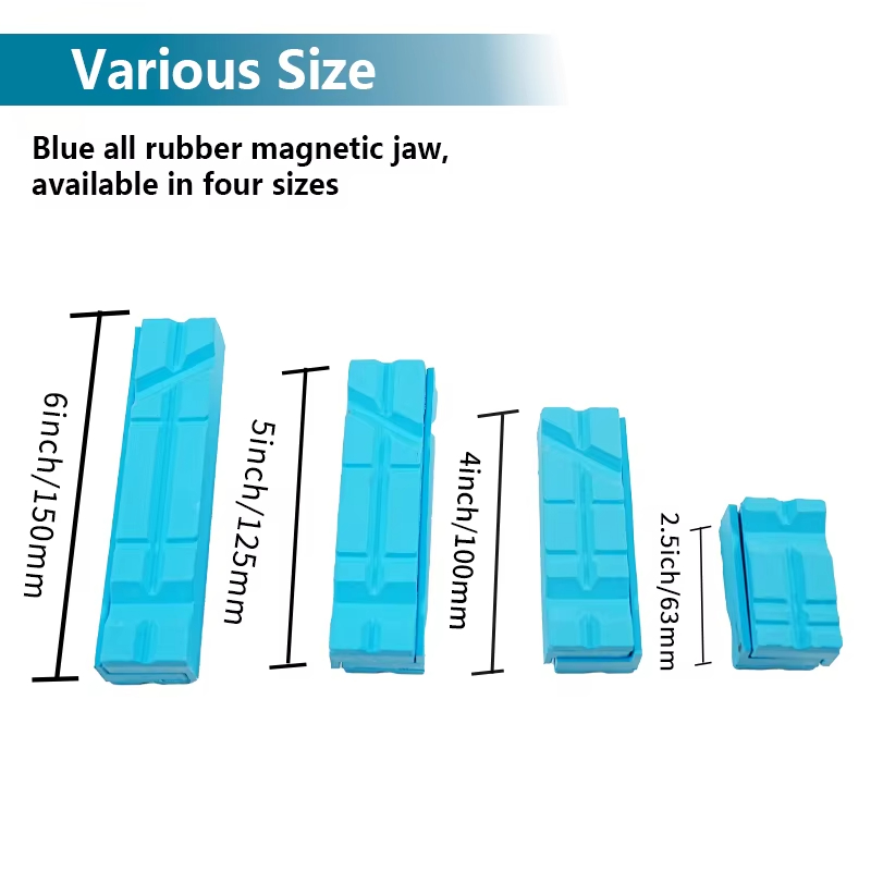 Workshop Tools Vice - สีฟ้ายาง Vise แม่เหล็กป้องกันป้องกัน Strip Jaws สําหรับ