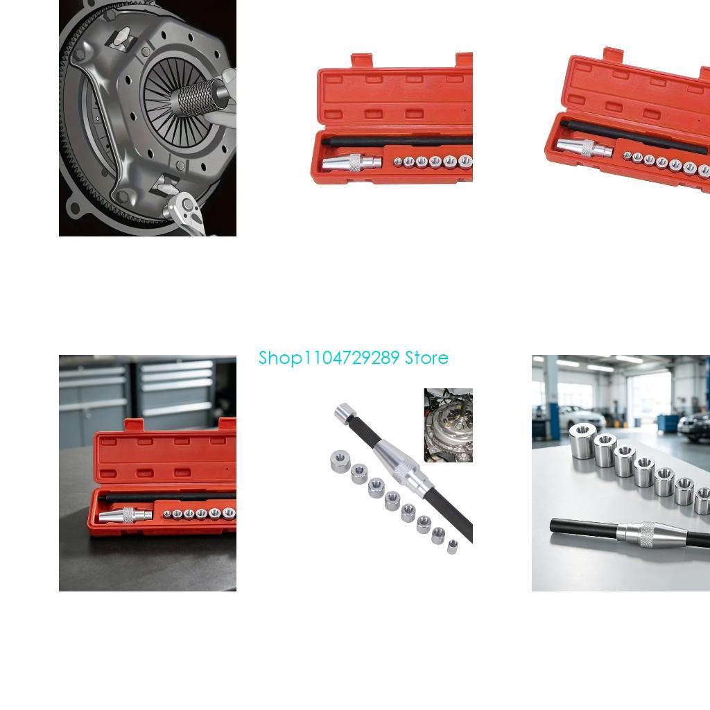 Workshop Tools Pictures - ชุดเครื่องมือเปลี่ยนตำแหน่ง D8KE, ชุดดิสก์คลัตช์แบบแมนนวล 10 ชิ้นพร้อมโครงสร้างเหล็ก, อะแดปเตอร์กรวยและ