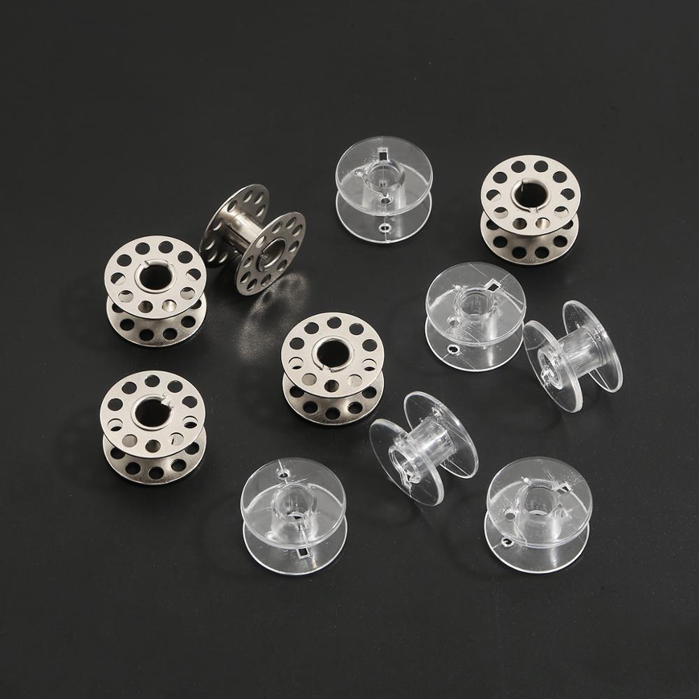 Mechanical Workshop Tools And Equipment - 10pcs เหล็กโลหะ Bobbins SPOOL เย็บหัตถกรรมเครื่องมือพลาสติกโปร่งใสจักรเย็บผ้าที่ว่างเปล่า Bobbins
