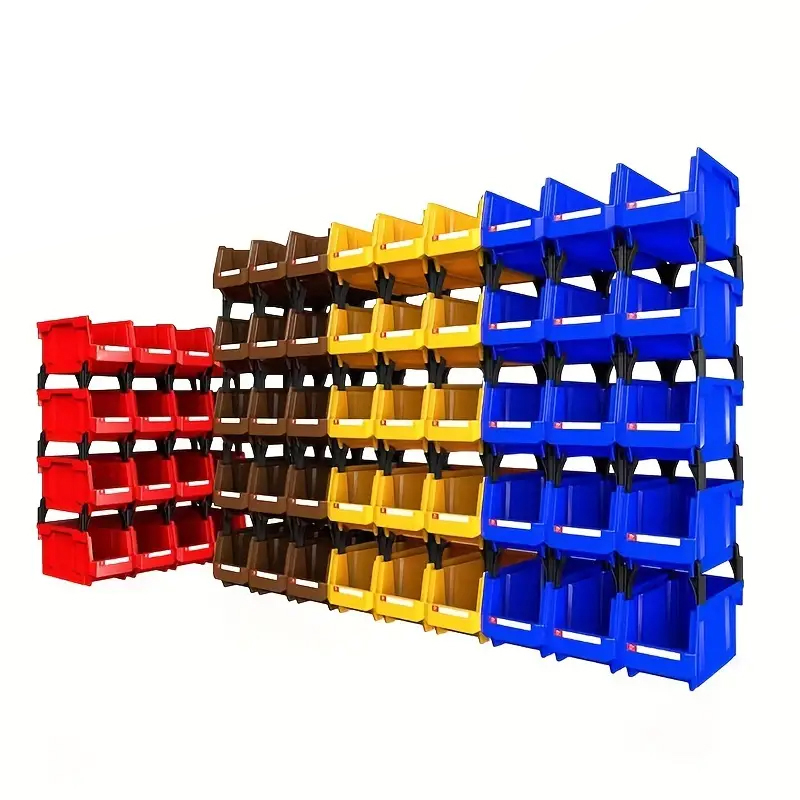 Workshop Tools Classification - 12 ชิ้น STACKABLE เครื่องมือถังเก็บ,สกรูชิ้นส่วนการจําแนกฮาร์ดแวร์กรณี,Workshop ชั้นวางสินค้า Organizer