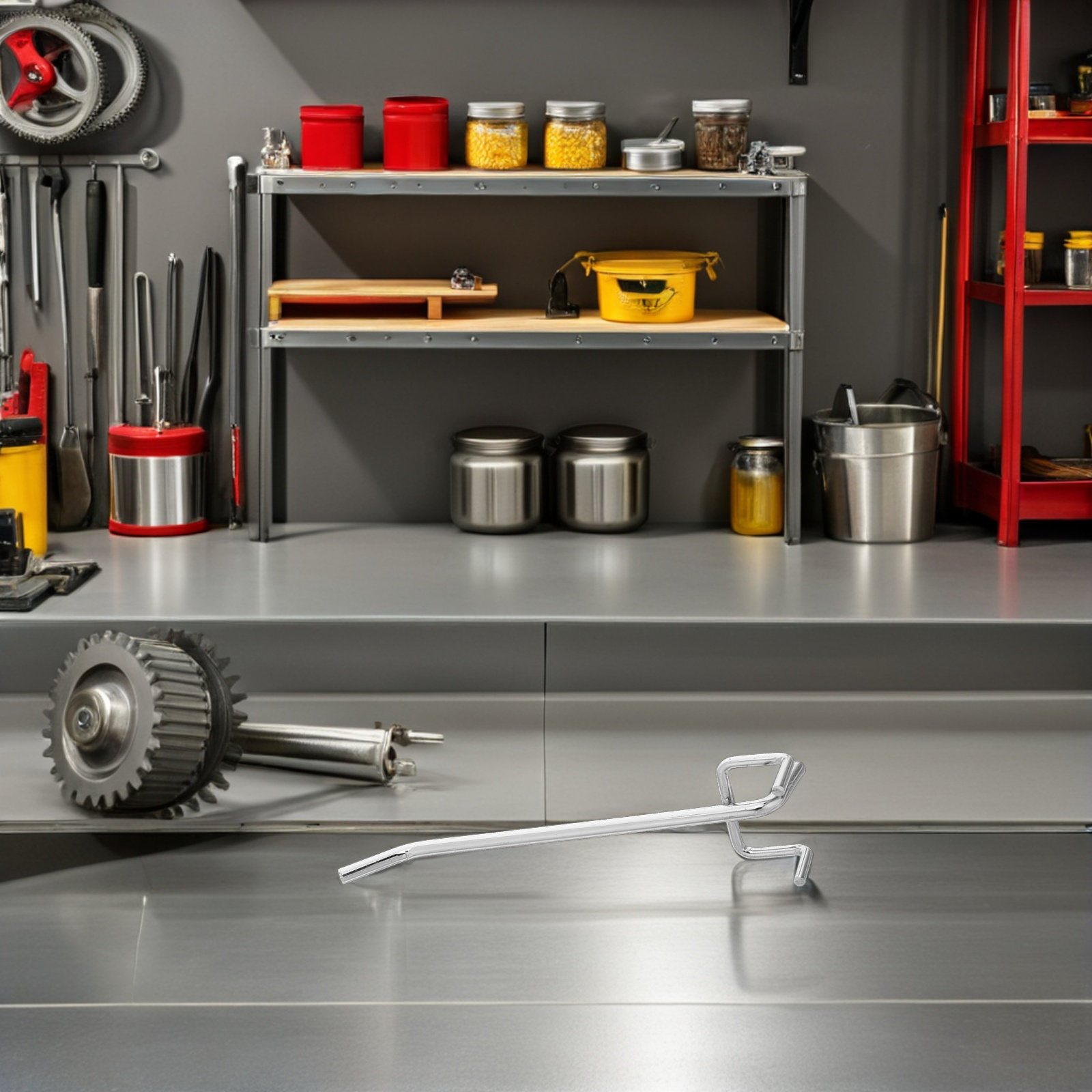 Workshop Tools Display - ตะขอแขวนเพ็กบอร์ด 12 ชิ้น แบบหนา แข็งแรง ทนทาน