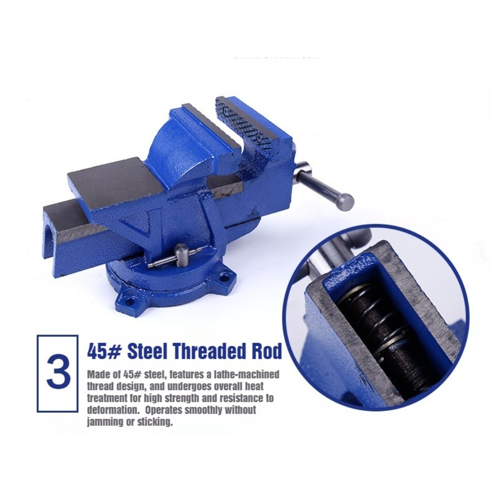 คีมจับชิ้นงานแบบตั้งโต๊ะขนาด 6 - Bench Vise Swivel บทวิจารณ์และราคา