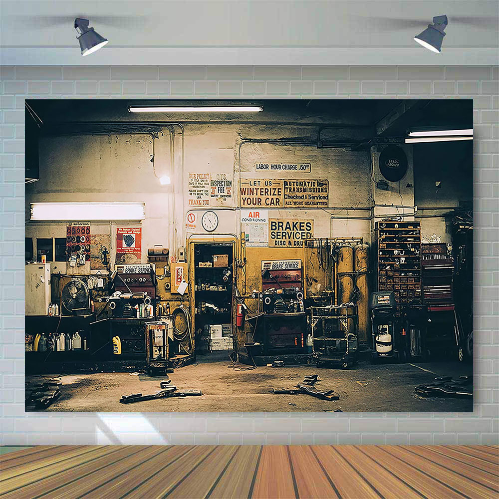 ฉากหลังถ่ายภาพซ่อมรถย้อนยุค รถ - Workshop Tools Photos บทวิจารณ์และราคา