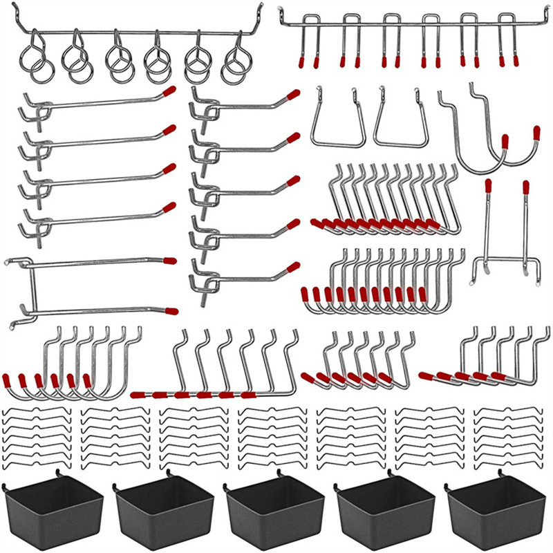 ชุดตะขอแขวนแบบเพ็กบอร์ด 114 ชิ - Workshop Tools Organizing บทวิจารณ์และราคา