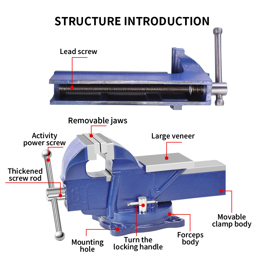 แท่นจับชิ้นงานแบบหนัก 3 นิ้ว น - Bench Vise Swivel บทวิจารณ์และราคา