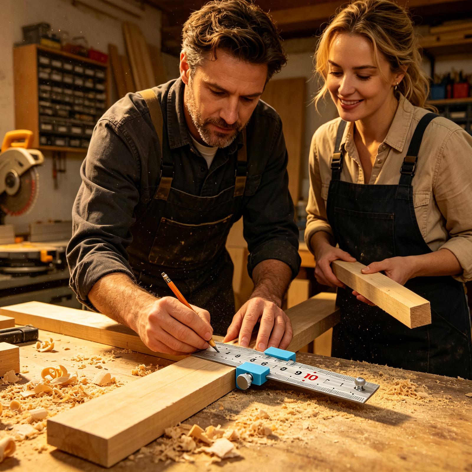 เครื่องมือช่างไม้ ไม้บรรทัดช่า - Workshop Marking Tools บทวิจารณ์และราคา
