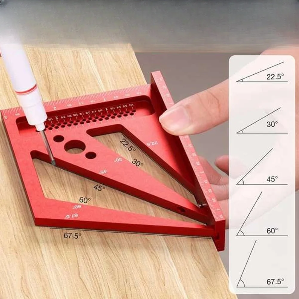 ไม้บรรทัดวัดมุม 3 มิติ สีแดง ส - Workshop Marking Tools บทวิจารณ์และราคา